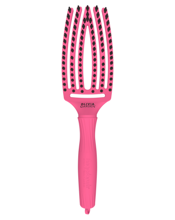 OLIVIA GARDEN Finger Brush Hot Pink kartáč na vlasy masážní 6-řadý střední