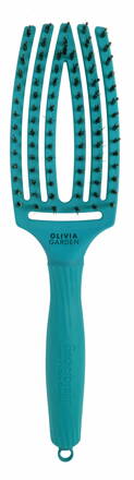 OLIVIA GARDEN Finger Brush Blue Lagoon kartáč na vlasy masážní 6-řadý střední