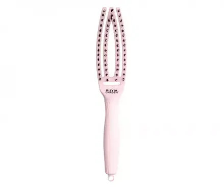 OLIVIA GARDEN Finger Brush Pastel Pink kartáč na vlasy masážní 4-řadý malý