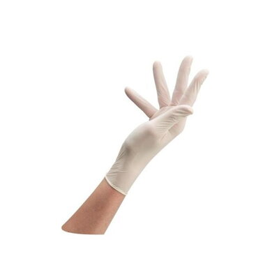 SIBEL ochranné rukavice latexové 100 ks "M" pudrované