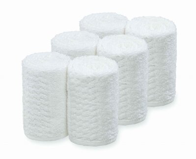 SIBEL Barburys 6x ručník na obličej bavlněný bílý 20 x 70 cm