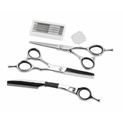 SIBEL Crocotrax Kit set nožičky + efilační nůžky + efilační seřezávač + 5 břitů