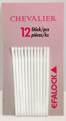 EFALOCK sponky Chevalier rovné 12 ks bílé 5 cm