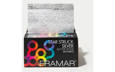 FRAMAR Star Struck Silver alu-fólie se speciálním povrchem 500 listů šířka 13 cm x délka 28 cm