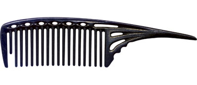 Y.S. PARK 603 hřeben pro mytí a barvení vlasů černý se špičkou - 220 mm