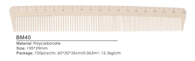 BIFULL hřeben 10 na vlasy s měrkou 19,5 cm