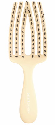 OLIVIA GARDEN Finger Brush Mini Yellow kartáč na vlasy masážní 6-řadý malý