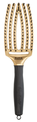 OLIVIA GARDEN Finger Brush kartáč na vlasy masážní 6-řadý střední Gold