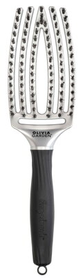 OLIVIA GARDEN Finger Brush kartáč na vlasy masážní 6-řadý střední Silver