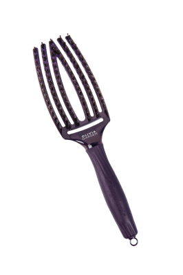 OLIVIA GARDEN Finger Brush kartáč na vlasy masážní 6-řadý střední Violet Amethyst