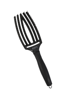 OLIVIA GARDEN Finger Brush kartáč na vlasy masážní 6-řadý střední Black Onyx