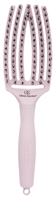 OLIVIA GARDEN Finger Brush kartáč na vlasy masážní 6-řadový střední Pastel Pink