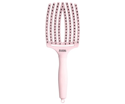 OLIVIA GARDEN Finger Brush kartáč na vlasy masážní 8-řadový velký Pastel Pink