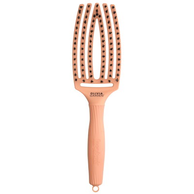 OLIVIA GARDEN Finger Brush kartáč na vlasy masážní 6-řadový střední Peach