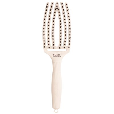 OLIVIA GARDEN Finger Brush kartáč na vlasy masážní 6-řadový střední Edelweiss