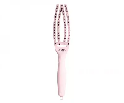 OLIVIA GARDEN Finger Brush kartáč na vlasy masážní 4-řadový malý Pastel Pink