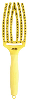 OLIVIA GARDEN Finger Brush kartáč na vlasy masážní 6-řadý střední Sweet Lemon