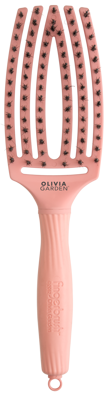 OLIVIA GARDEN Finger Brush kartáč na vlasy masážní 6-řadový střední Clay
