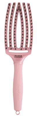 OLIVIA GARDEN Finger Brush kartáč na vlasy masážní 6-řadový střední Pearl Pink
