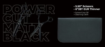 OLIVIA GARDEN PowerCut Matt Black Set 5,5" + effi 6,28"