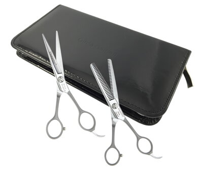 OLIVIA GARDEN Straight Cut set kadeřnické nůžky 5,75" + efilační 6,27"
