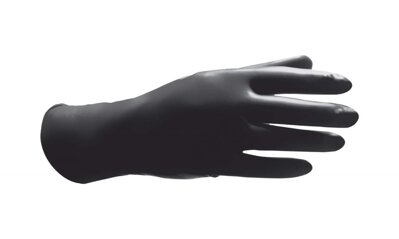 HERCULES Black Touch ochranné rukavice nepudrované latexové 10 ks "M" černé