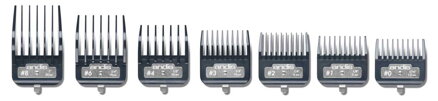 ANDIS 33645 Master Cordless Li prémiové kovově-plastové nástavce 7 ks