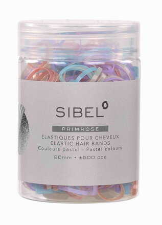 SIBEL gumičky do vlasů 20 mm - 500 ks pastelové