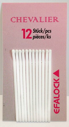 EFALOCK sponky Chevalier rovné 12 ks bílé 5 cm