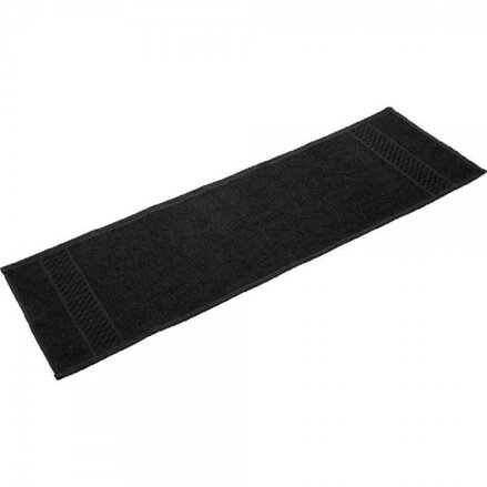 EFALOCK Barber ručník na obličej bavlněný černý 20 x 70 cm