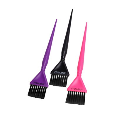 FRAMAR HB-TTS úzké štětce na barvení vlasů Tri Color 3 ks