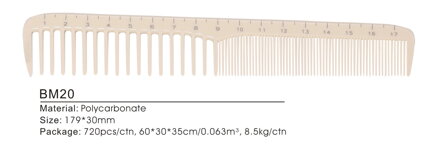 BIFULL hřeben 08 na vlasy s měrkou 17 cm