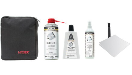 WAHL 1000 sada na údržbu stříhacích strojků - chladící sprej 400 ml + čisticí sprej 250 ml + olej na strojky 200 ml