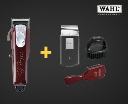AKCE - WAHL 8148 Cordless Magic Clip 5V profesionální střihací strojek + travel shaver + dárky