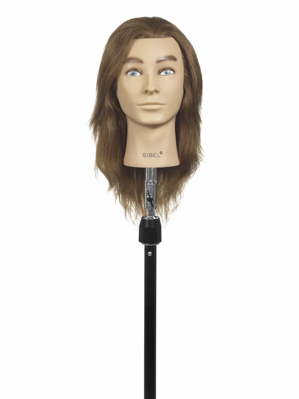 SIBEL Julien cvičná (tréninková) hlava mužská s lidskými vlasy délky 20 až 25 cm
