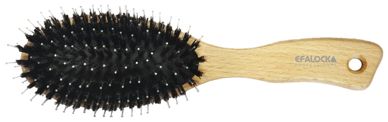 EFALOCK kartáč na vlasy Ergo Fit mix přírodní štětiny/nylon 10 řadová