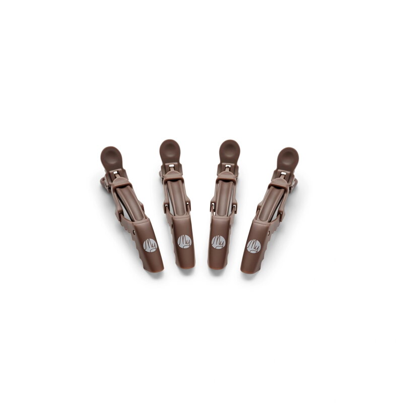 MY štipce Jawclip Coffe Brown 4 ks - délka 9/11,5 cm