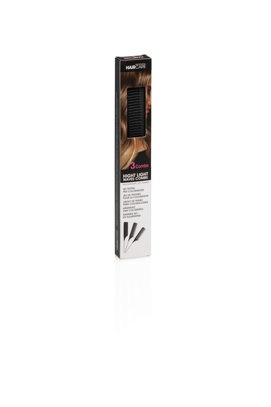 HAIR CARE set 3 ks melírovacích hřebenů na vlasy dlouhých 25,5 cm HAIR CARE set 3 ks melírovacích hřebenů na vlasy dlouhých 25,5 cm