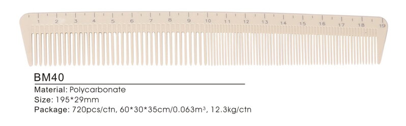 BIFULL hřeben 10 na vlasy s měrkou 19,5 cm