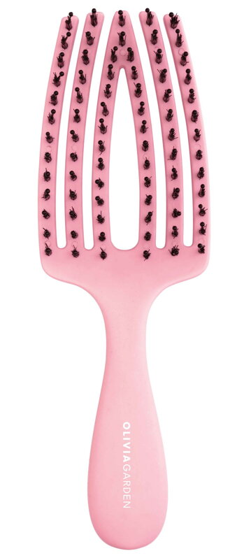 OLIVIA GARDEN Finger Brush Pink vlasy masážní 6-řadá kabelková velikost OLIVIA GARDEN Finger Brush Pink vlasy masážní 6-řadá kabelková velikost