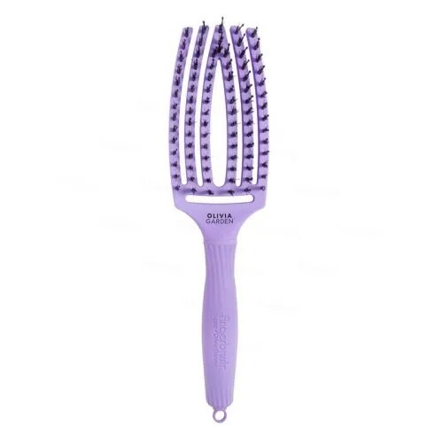 OLIVIA GARDEN Finger Brush Lavender kartáč na vlasy masážní 6-řadý střední