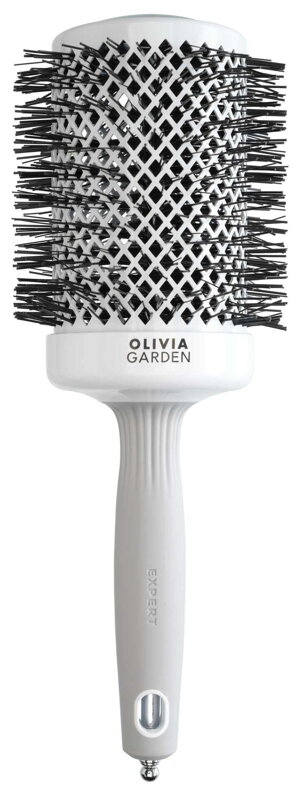 OLIVIA GARDEN Expert BlowOut Shine White&amp;Gray kartáč na vlasy 65 mm