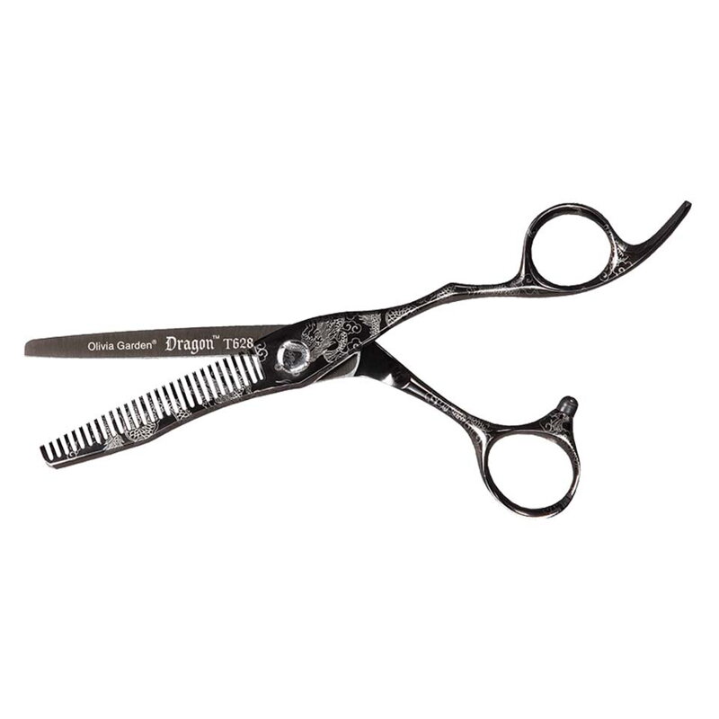OLIVIA GARDEN Dragon 6,28&quot; efilační kadeřnické nůžky 28 zubů