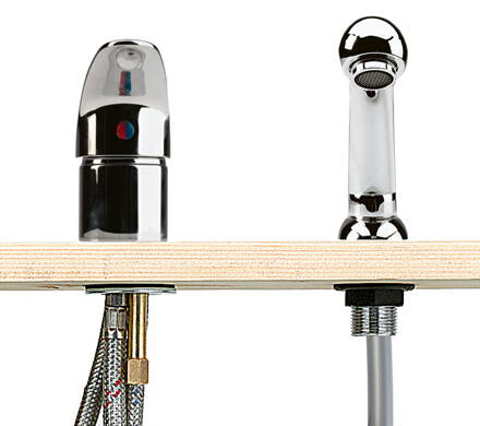 SIBEL kompletní baterie pro mycí boxy chromovaná (pro profesionální montáž)