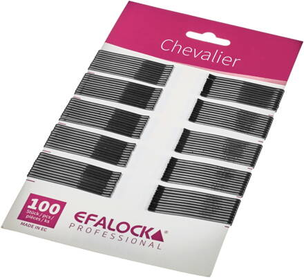 EFALOCK sponky Chevalier rovné 100 ks černé 5 cm