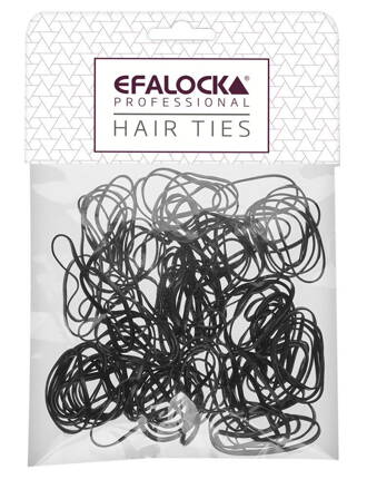 EFALOCK silikonové gumičky do vlasů Rasta černé 100 ks
