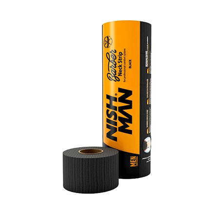 NISHMAN Neck Strip papír na ochranu krku 5x 100 ks černý