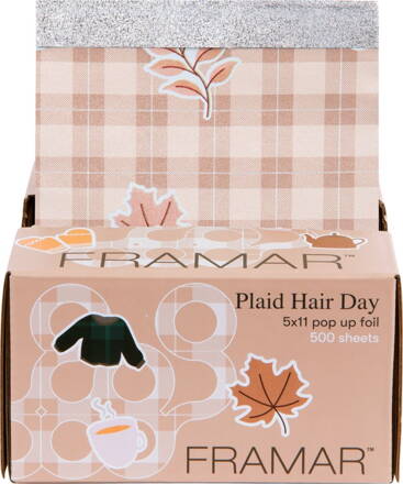 FRAMAR Plaid Hair Day alu-fólie se speciálním povrchem 500 listů šířka 13 cm x délka 28 cm