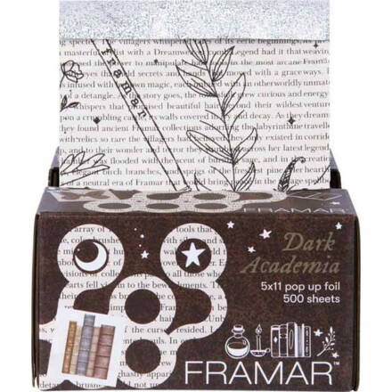 FRAMAR Dark Academy alu-fólie se speciálním povrchem 500 listů šířka 13 cm x délka 28 cm