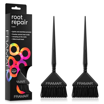 FRAMAR Root Repair set 2 ks štětec pro barvení vlasů černý šířka 7 cm